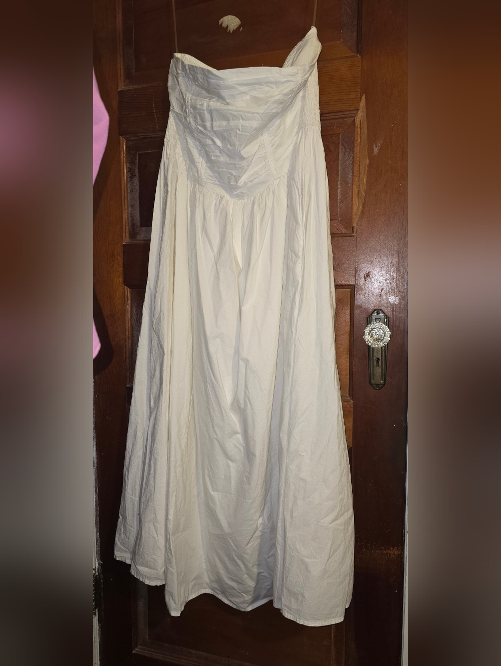 American Eagle White Strapless Maxi Dress